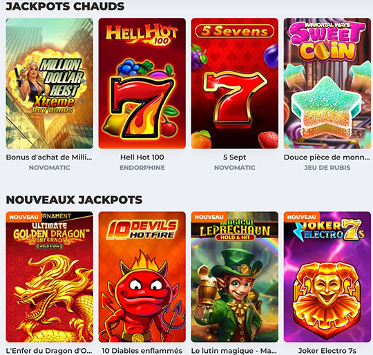 Section jackpots du casino Jackpots casino betriot